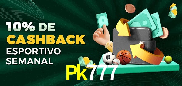 10% de bônus de cashback na Pk777